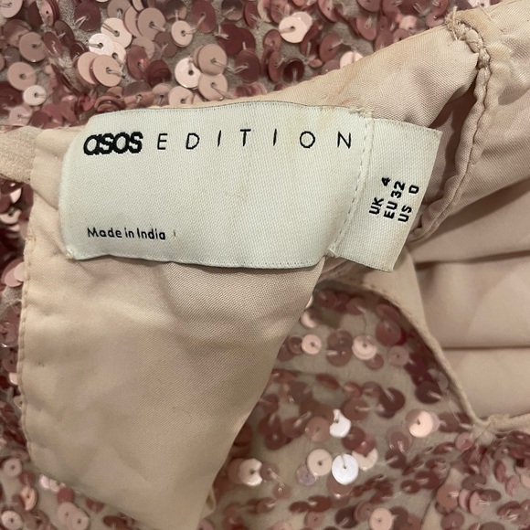 ASOS Pink Sequin Ruffle Dress - Picture 4 of 4